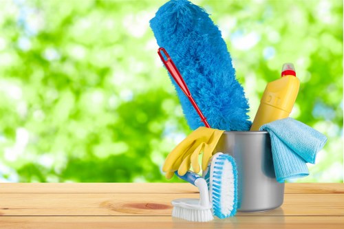 Professional office cleaners in Finsbury Park maintaining a modern workspace