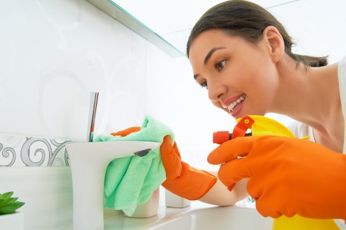 Eco-friendly office cleaning tools in a Finsbury Park office